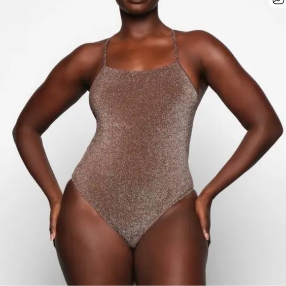 SKIMS Tops - SKIMS Glitter One Piece - Cocoa